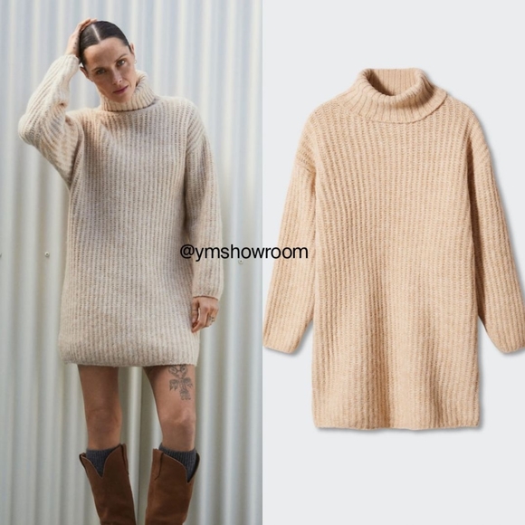 🔥Last 1🔥MANGO WOOL Blend sweater dress - Picture 1 of 7